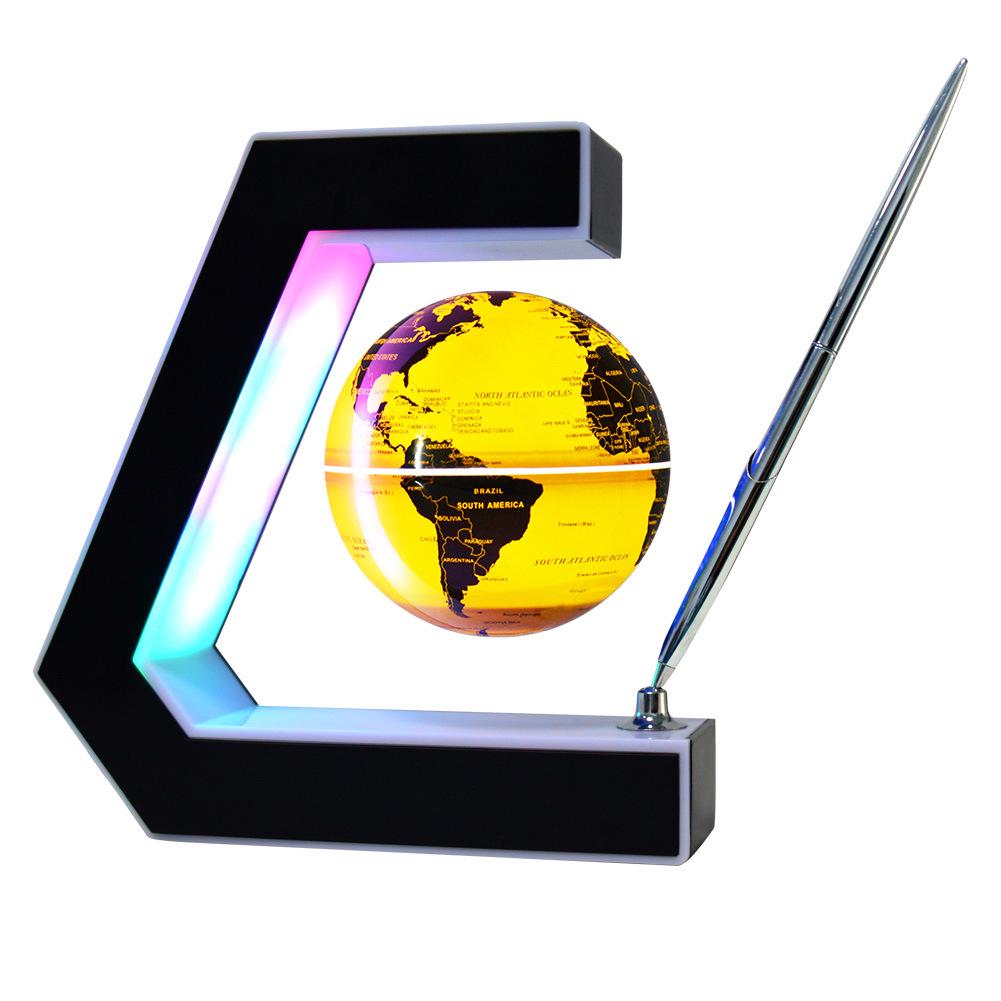 Luminous 3-Inch Magnetic Levitation Globe Ornament - Creative Tech Gift for Home or Office