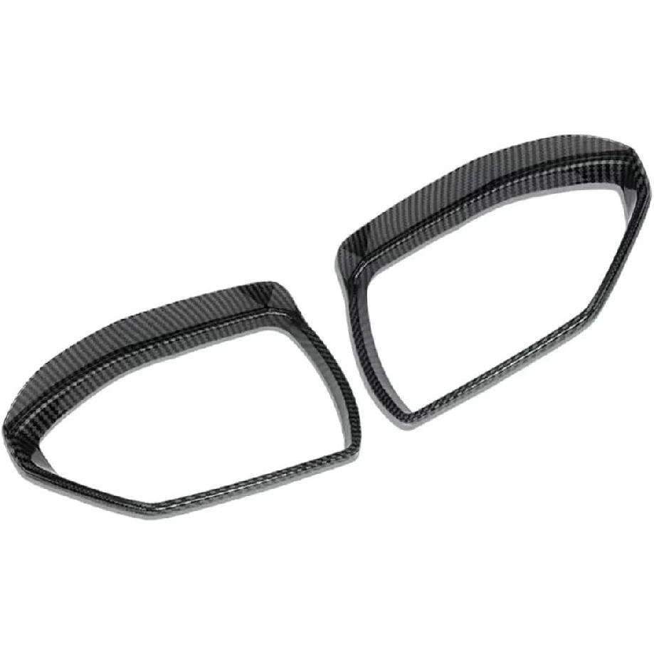 for Hyundai Santa Cruz Car Mirror Rain Eyebrow Cover Carbon Fiber Style Trim Frame Accessories Decor 2022 2023 2024 2025 2pcs