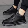 Men's Casual Leather Shoes Autumn Non-Slip Wear-Resistant Sneakers Man Fashion Comfortable Flat Slip-On Casual Sports Board Shoe