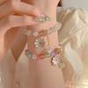 Exquisite Daisy Flower Bracelets Solid Color Beaded Elastic Rope Wristband Women Girls Jewelry Gifts