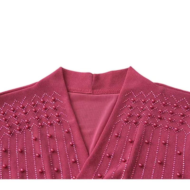 Streetwear Girl Summer Chic Beading Clothes Mesh T-Shirts Sexy V-neck Women's Tops New Casual Short Sleeve Tees