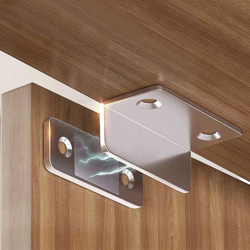 Magnetic Door Holder & Lock for Cabinets: Hole-Free, Strong Adhesive Closure