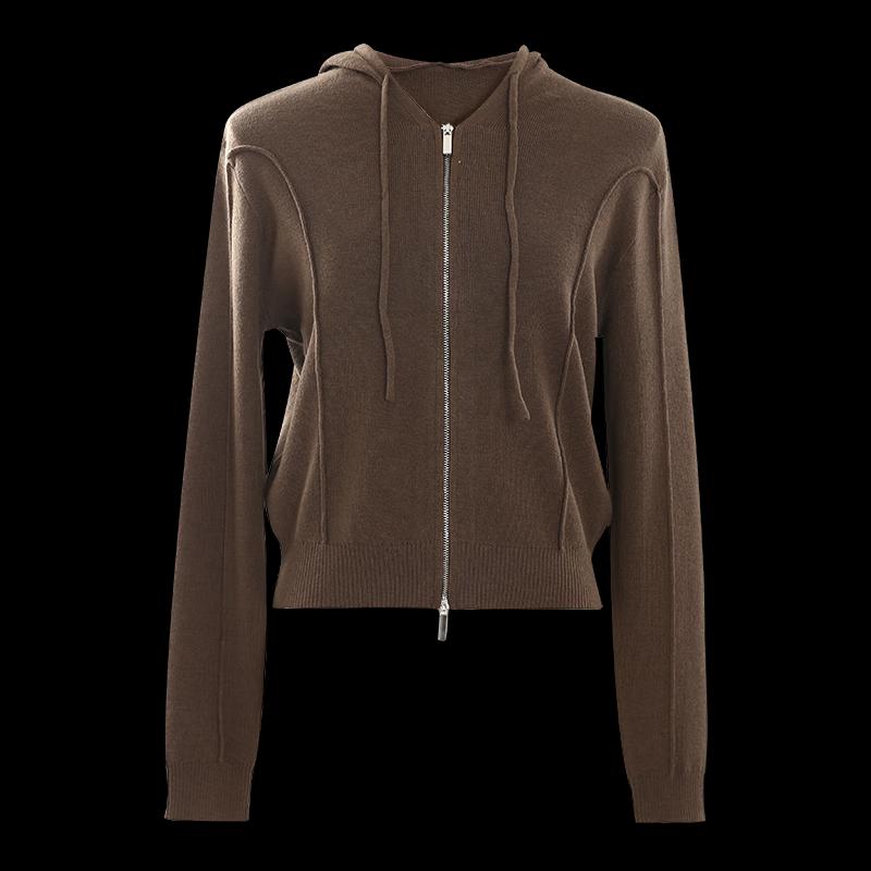 Tatu Women's Long Sleeve Hooded Knit Sweater