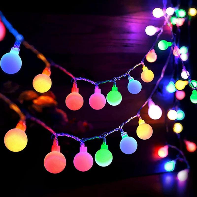 10/20/40/80 Led Globe String Lights Battery Operated Fairy Light For Garden Christmas Wedding Party Camping Atmosphere Decor