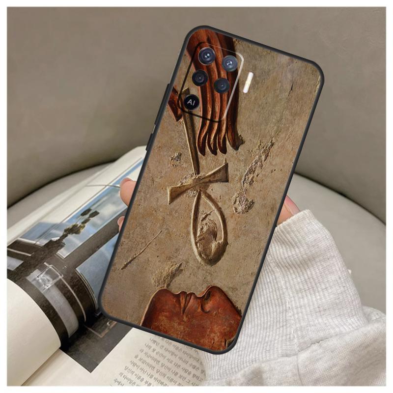Egypt Nefertiti Anubis Ankh Case For Oppo A5 Pro A38 A58 A78 A98 A54 A74 A94 A18 A57 A17 A77 A80 A60 A40 A96 A76 A16 A15