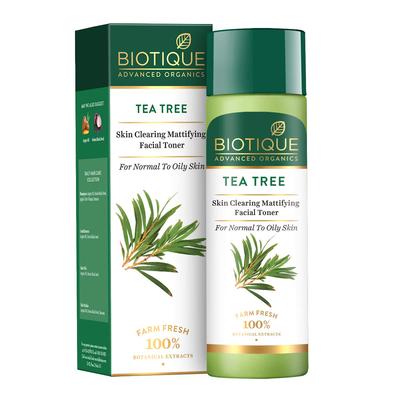 Tea Tree Mattifying Facial Toner 120ml For Oily Skin Acne Treatment Pore Tightening Alcohol Free