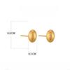 Oval Bean Stud Earrings Retro Simple Versatile Women's Earrings Earrings