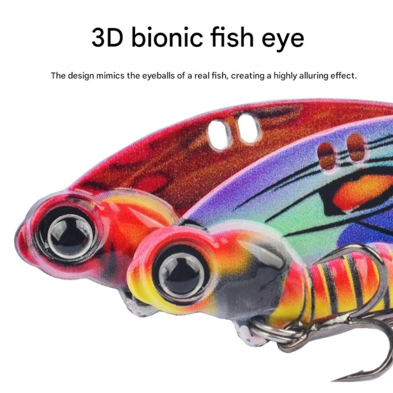 5Pcs Crankbait Metal Jig Spoon Lure VIB Vibration Spoon Spinner Balancers Spoon Fishing Lure Trolling Swimbait