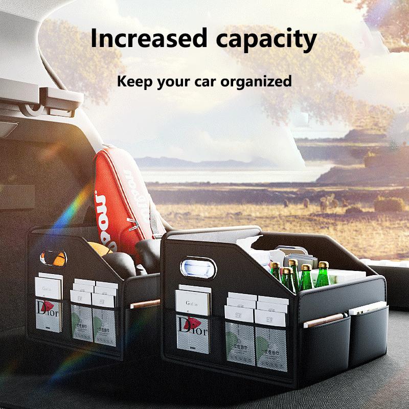 Folding Car Trunk Storage Box Organizer - Portable Car Tool Box Supplies for Car Interior Storage Vehicle Supplies