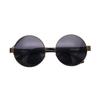 Round Retro Sunglasses Men'S Sunglasses Trendy Eyes Prince Glasses Personalized Sunshade Metal Frame Round Frame Black