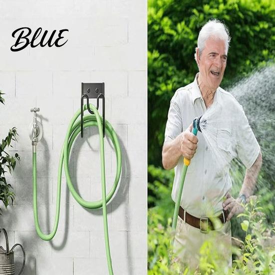 Metallwerkzeughalter Gartenschlauch Wandhalter Halter Schwerlast Eisen Wasserhaken Außenorganisator Platzsparend Rostbeständiges Gestell für Hof Garage