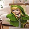 Custom Warm Fleece Blanket for Sofa Bed Soft Flannel Throw King Size Perfect for Camping Winter Zelda Theme