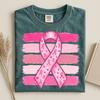 Comfort Colors Pink Ribbon Shirt, Breast Cancer Awareness Graphic Tee, Supporter T-Shirt Gift for Survivors, Warriors and Moms