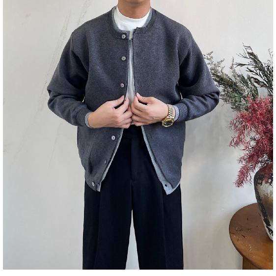 Men's Coat Spring and Autumn Trendy Brand Ruoshuai Sweater New Trendy High-Grade Casual round Neck Sweater