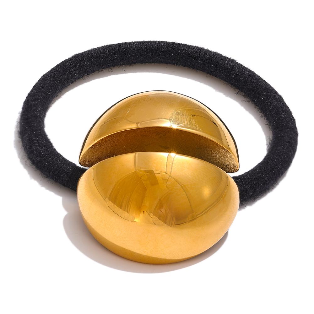

Yhpup Stainless Steel Round Gold Color Hairpin Headband Hair Accessories Stylish Metal Statement Fashion Jewelry Bijoux