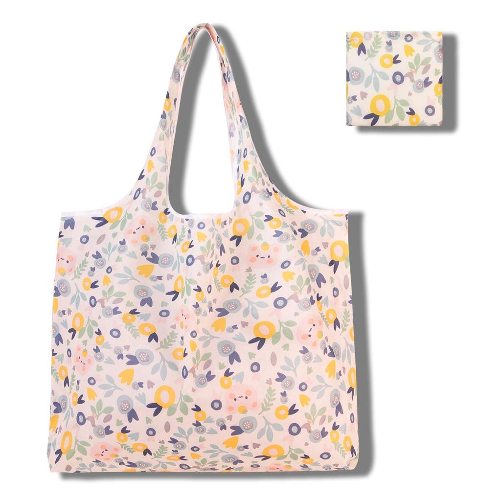 Eco-Friendly Large Capacity Foldable Tote Bag - Creative, Portable, Printed, and In Stock