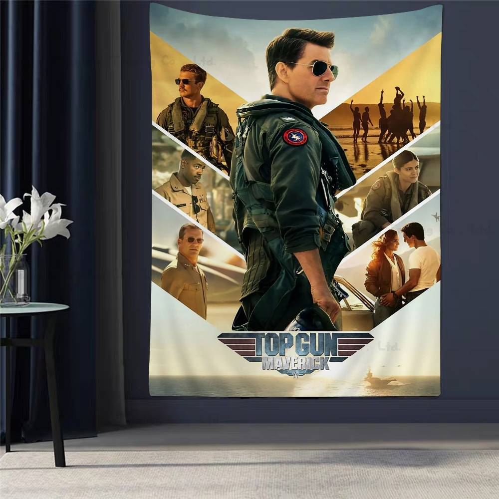 

Classic Movie TV Series Top Gun Simple Cartoon Tapestry For Living Room Home Dorm Decor INS Home Decor 74x94cm(29x37in)