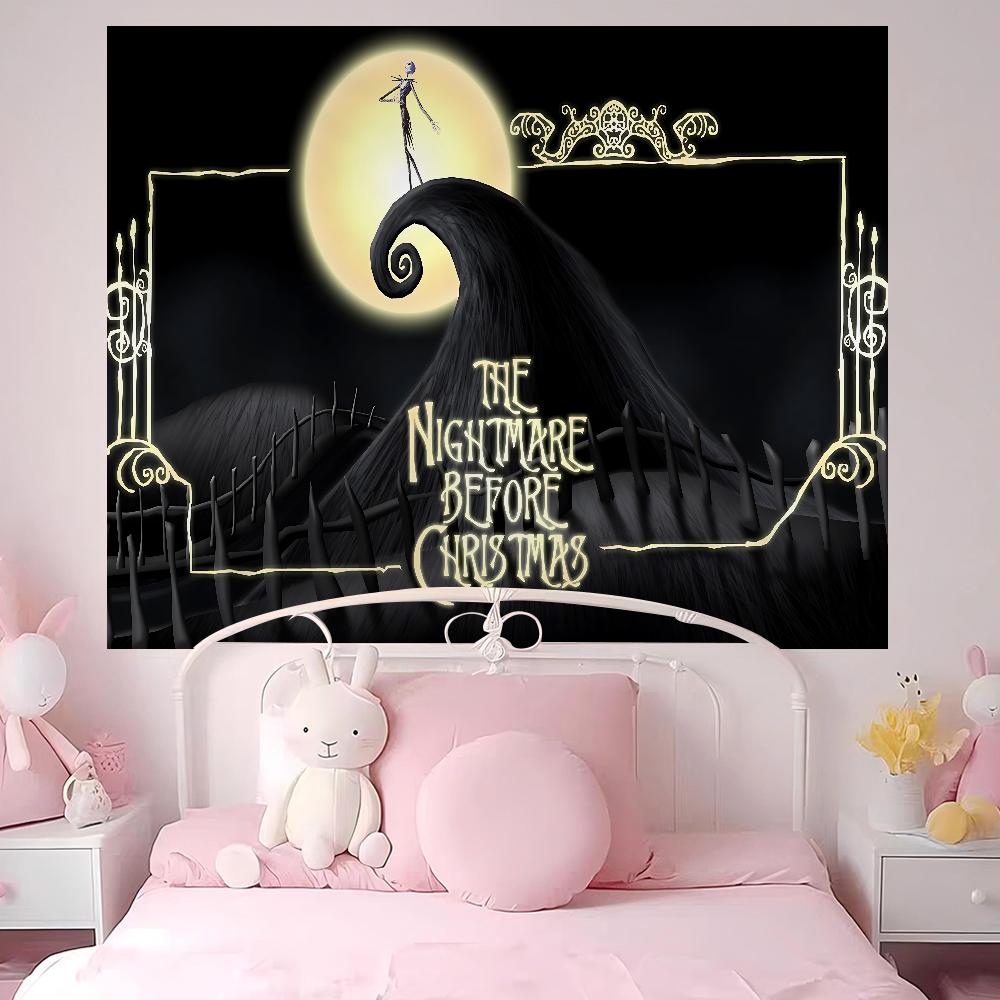 The NNightmare BBefore CChristmas Anime Tapestry Art Science Fiction Room Home Decor Wall Art Decor