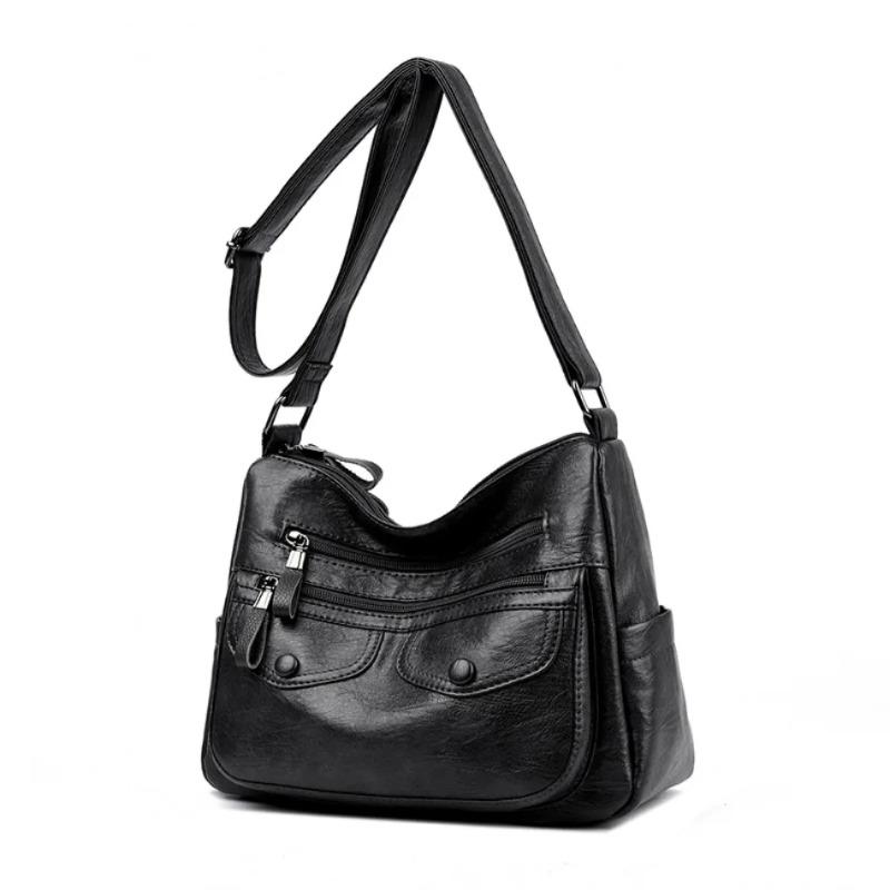 תיק צד נשים רטרו, תיק כתף לנשים, תיק נשים יומיומי מעור PU רך, מתאים לשימוש יומיומי, קניות, נסיעות לעבודה