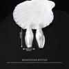 Hand-Sewn Irregular White Conch Shell Decorative Buttons for Skirts and Shirts