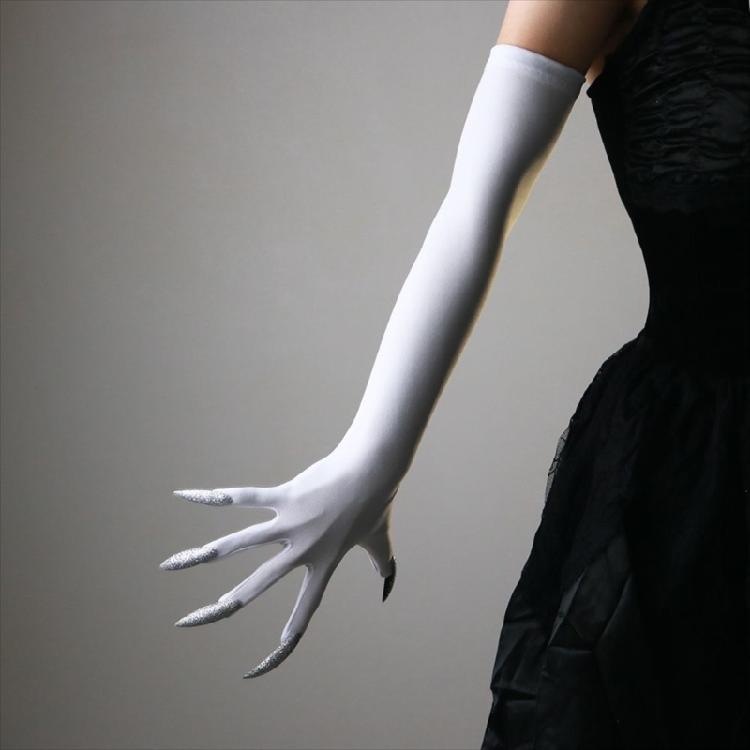 Lange Nägel Handschuhe Elastische Pfoten Armhandschuhe Für Punk Outfit Kostümpartys Abendveranstaltung Anzieh Zubehör Armschmuck