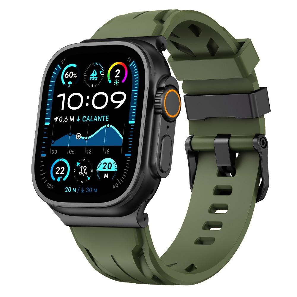 Silicone Bracelet for Apple Watch Ultra 3 2 49mm 46mm 45mm 44mm Sports Luxury Band For Iwatch Series 11 10 9 8 7 6 5 4 Se3 Strap