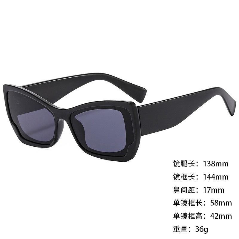 Foreign Trade Sunglasses Wide Legs Big Frame Vgo88 Men'S And Women'S Jelly Color Personalized Uv400 Sunglasses