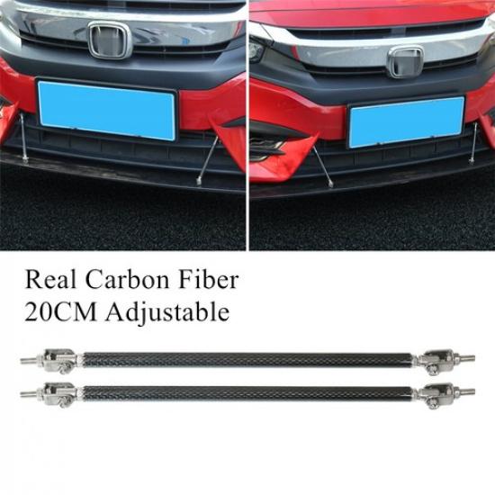 Car Adjustable Front Bumper Lip Splitter Strut Rod Tie Support Bar Repair 200mm