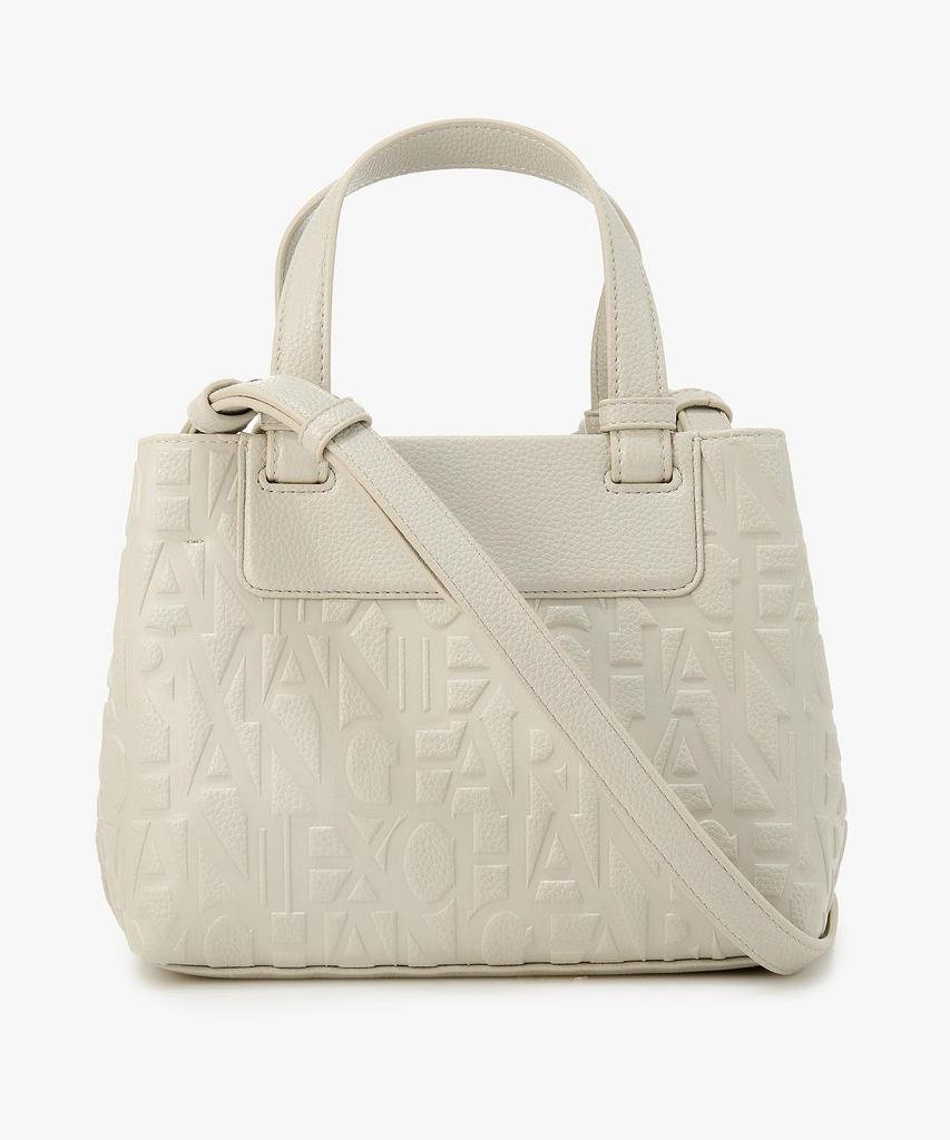 Armani Exchange Women'S All-Over Logo Small Tote Bag _Warm Gray_A426170510