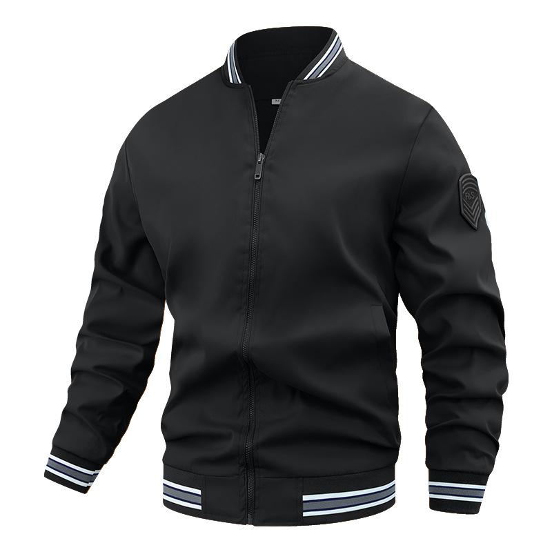 Herren Europäischer Amerikanischer Stil Dünne Jacke Mode High End Locker Lässig Reißverschluss Frühling Herbst Neu Fliegerjacke Mantel