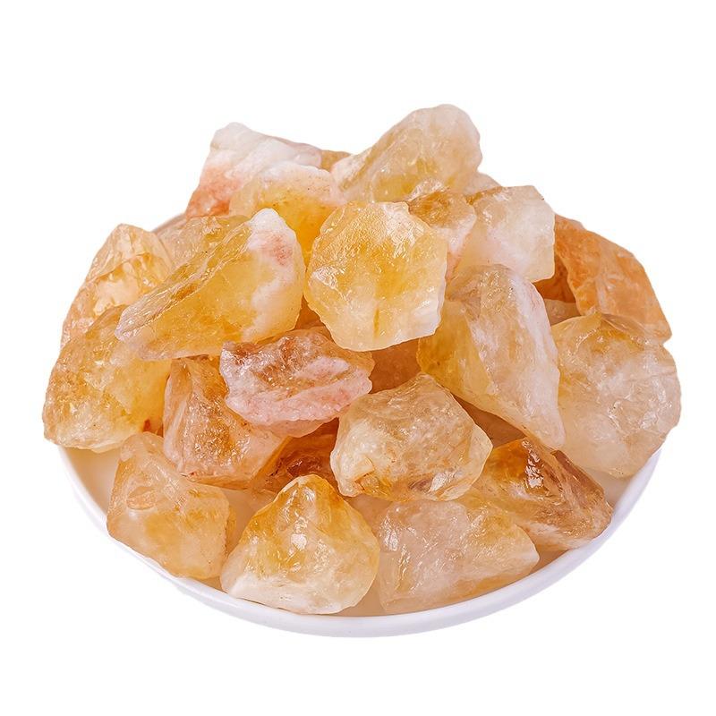 Natural Brazilian Citrine Raw Stone for Decoration: Large Chunk for Flower Pots & Fish Tanks.