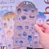 3 pcs/6 pcs Wonderful Starry Sky Time Gilding Stickers Scrapbooking Diy Journal Stationery Sticker Deco School Supplies Gift