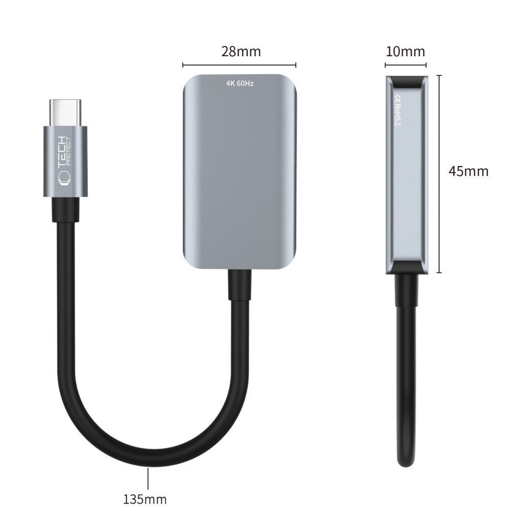 Tech-Protect Ultraboost Adapter Type-C To Hdmi 4K 60Hz Black