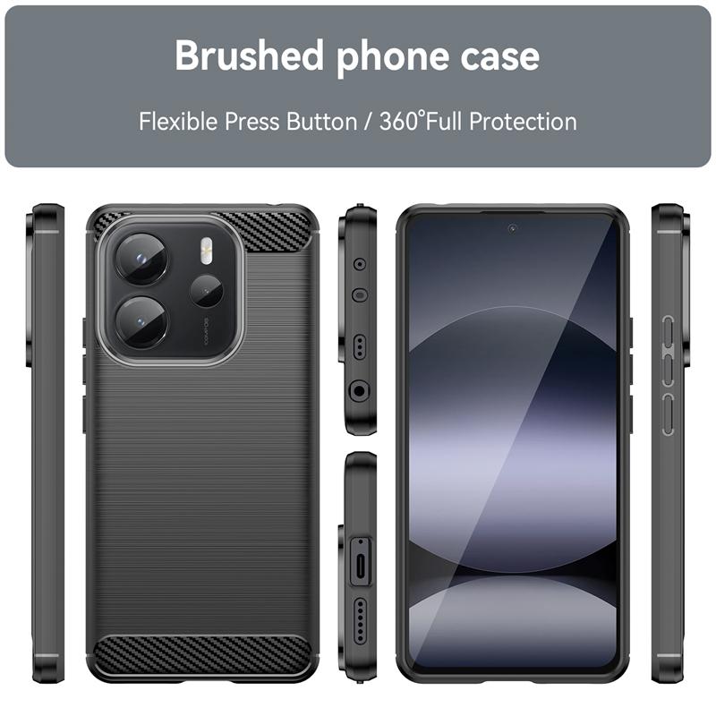 For Redmi Note 14 5G Case Cover Redmi Note 14 5G Capa New Phone Bumper Back Carbon Fiber TPU Soft Fundas Xiaomi Redmi Note 14 5G