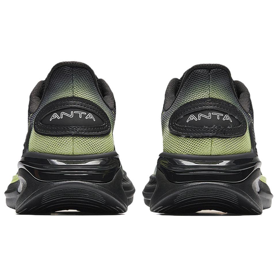 Anta City Comfortable Versatile Shock Absorbing Lightweight Low Top Casual Running Shoes Men Sneakers Black Green Silver 112515566R-2