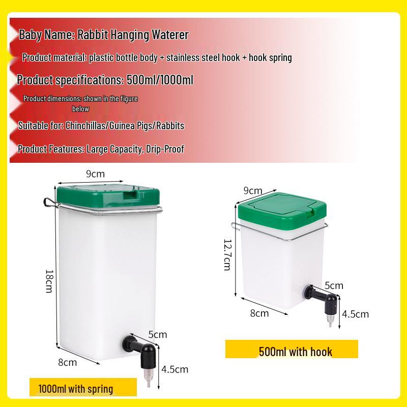 Automatyczny dozownik wody dla królika z dyszą i miską