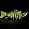 1/2/3/5Pcs 10CM/15.5G Multi-Jointed Fishing Lure with Hooks Realistic 7-Section Swimbait Plastic Artificial Bait Freshwater Saltwater Accessories