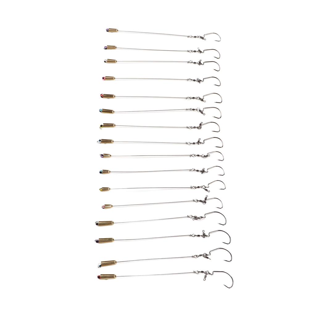 Fishing Rig Set with Weight Fish Eye Bead Robust Lightweight Corrosion Resisting Sea Fishing Barb Hook Rig Set