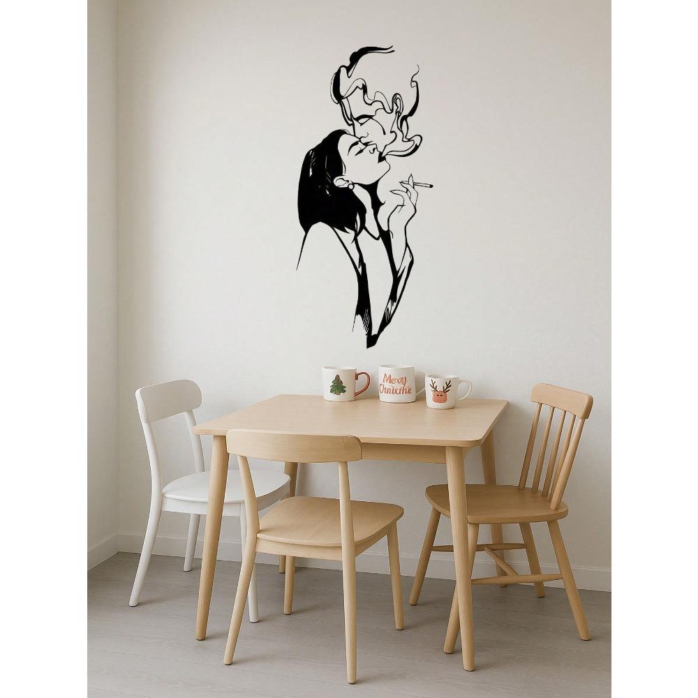 Bohemian Metal Wall Art Minimalist Couple Kiss Silhouette Gothic Love Decor Home Gift