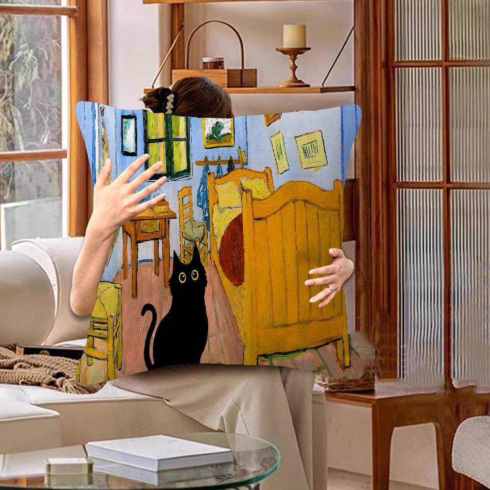 Vintage Art Van Gogh Oil Painting Pillow Cover Design cushion Cover decor Holiday Decorati