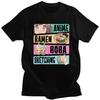 Anime Ramen Boba Sketching Graphic Tee for Men 100% Cotton Short Sleeve T-Shirt