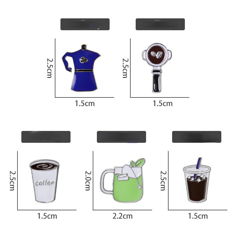 Cartoon Metall Emaille Broschen von Kaffee Lagerung Reel Kunst Abzeichen Denim Revers Farbe Pins für Kinder Frauen Taschen Rucksack Kleidung DIY