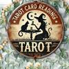 Metal Tarot Witch Cat Sign 1 Piece Vintage Iron Art Round Home Office Wall Decor 20cm