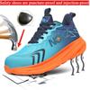 Rotating Button Safety Shoes Men Anti-smash Anti-puncture Work Shoes Fashion Men Safety Sport Shoes Security Protective BootsMen