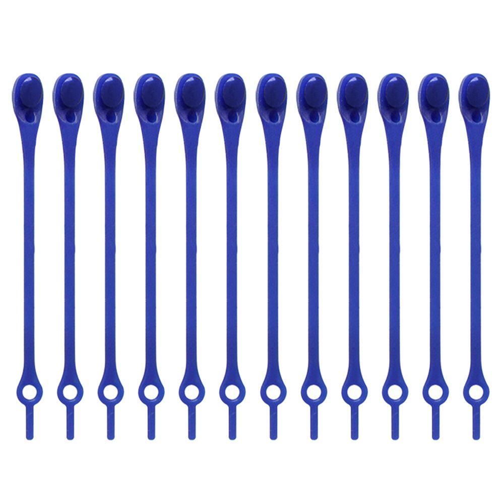 12Pcs/set Solid Color Stretch Shoelace Silicone Lazy People's Shoe Strap Durable Sneakers Laces