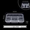 Disposable 4-Compartment Meal Containers