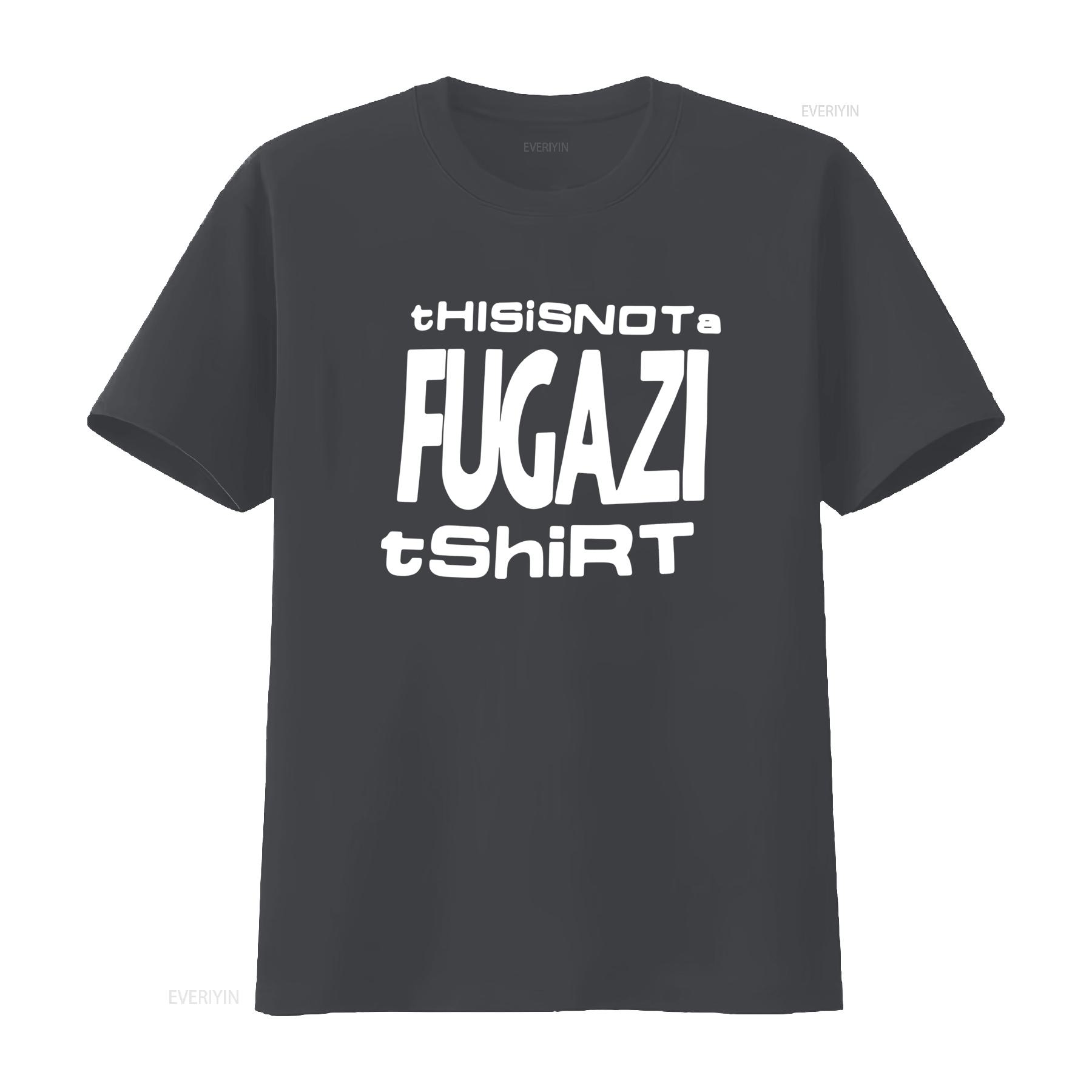 

Mens This Is Not A Fugazi T Shirt Hardcore Punk Style Cotton vintage Washed streetwear Soft Stretched Slightly Breathable 2XL