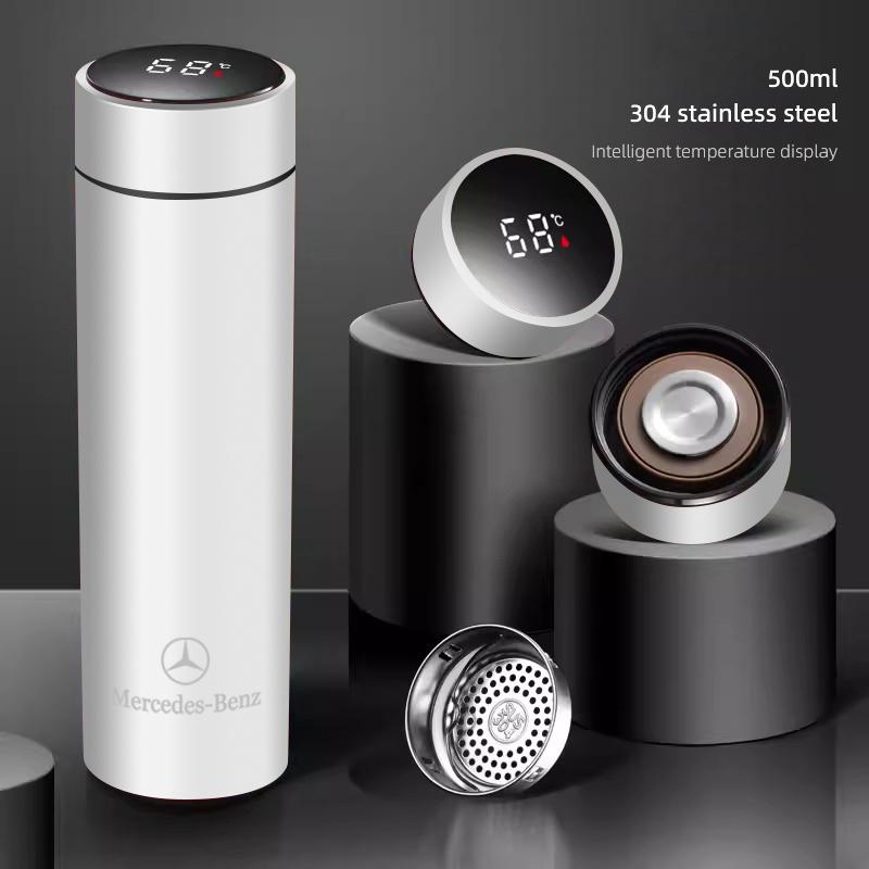 CSF1 Car Insulated Cup 500ml Water Cup Coffee Tea Thermos For Mercedes Benz B/C/E/S ClassA Class C200L GLC GLE