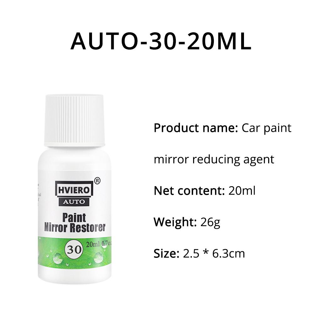 HVIERO-30 Car Paint Mirror Restorer Automobile Paint Care Mirror Surface Reducing Agent Scratch Repair Car Wash