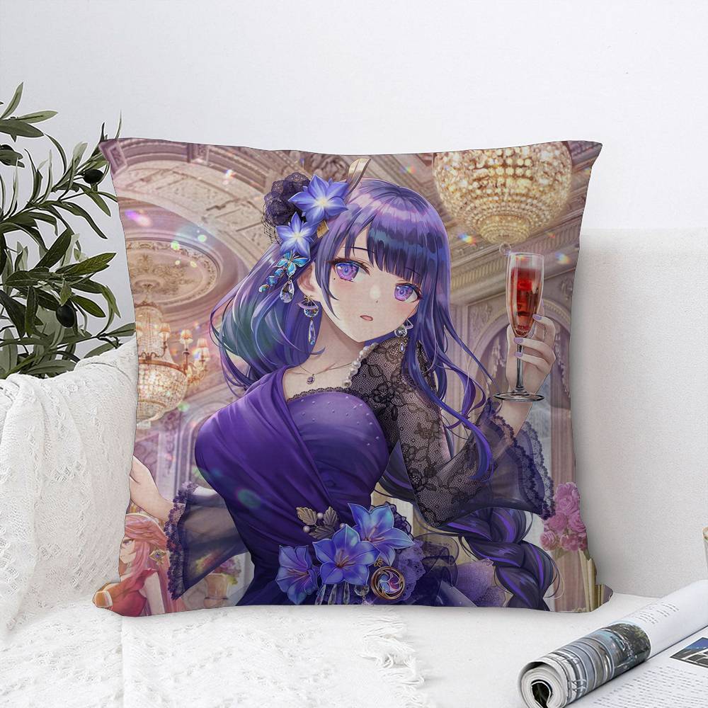 Genshin Impact Beelzebul Pillow Anime Pillow Sofa Bed Head Pillow Cover Cushion Cover 45x45 Cm Fashion